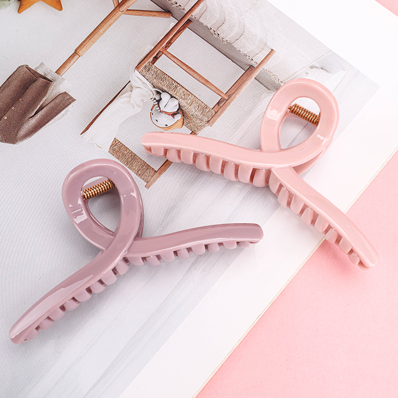 11 cm Plastic Hair Claw Clip Morandi Cross 4011801333