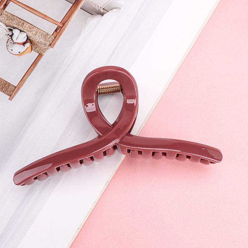 11 cm Plastic Hair Claw Clip Morandi Cross 4011801333