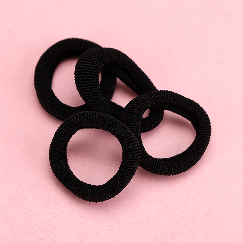 Kids Black Elastic Hair Ties