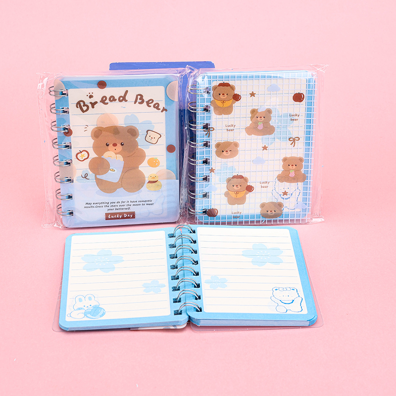 A7 Apple Bear PP Spiral Notebook
