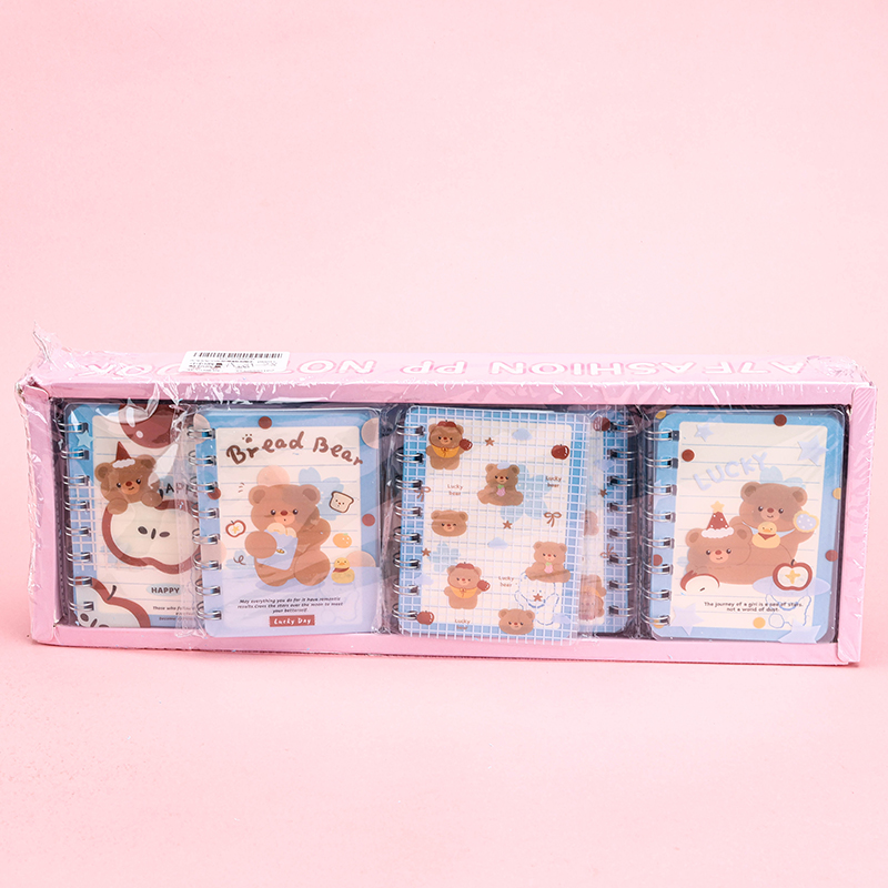 A7 Apple Bear PP Spiral Notebook