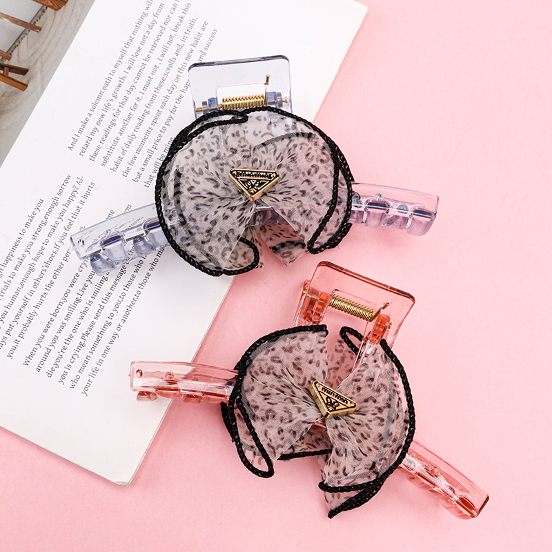 13 cm Double Layer Mesh Flower Accessory Large Hair Claw Clip ABS 4011801340