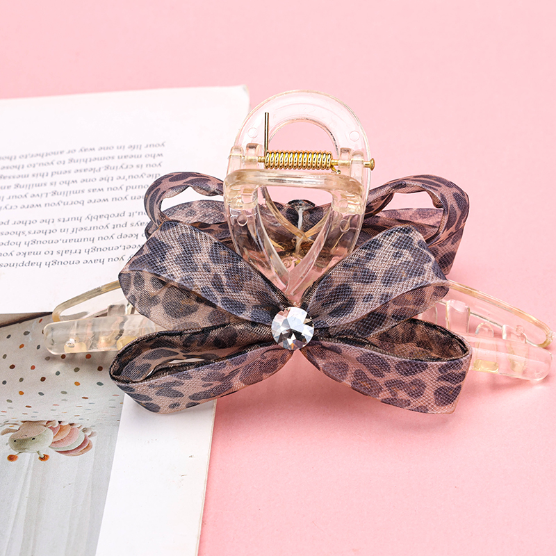 13 cm Double-Sided Leopard Bow Large Hair Claw Clip GPPS 4011801349