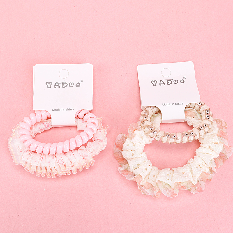 Printed Telephone Line Scrunchie