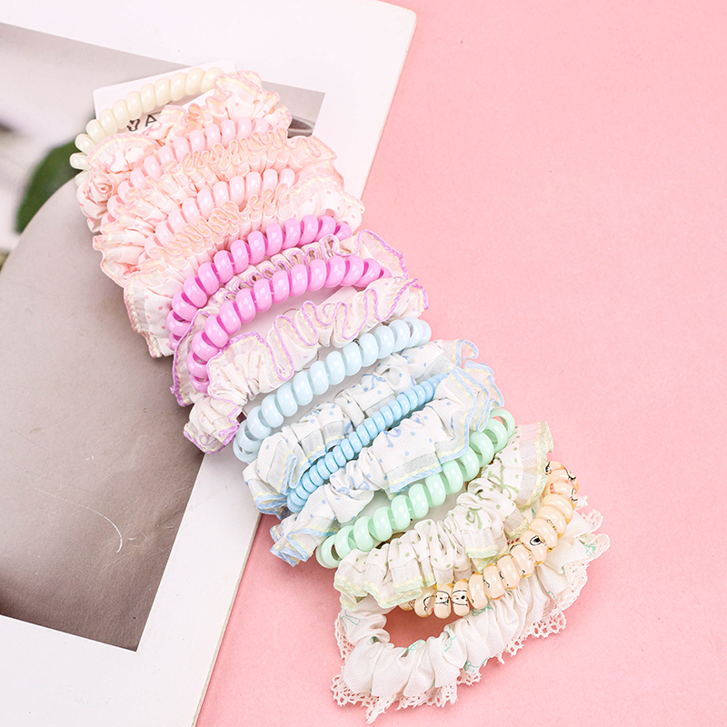 Printed Telephone Line Scrunchie