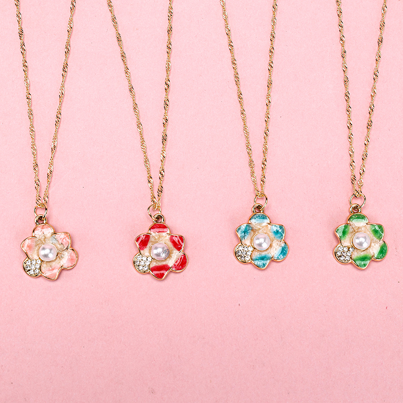 Colorful Flower Pearl Necklace