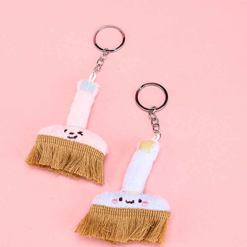 Plush Cartoon Broom Bag Charm