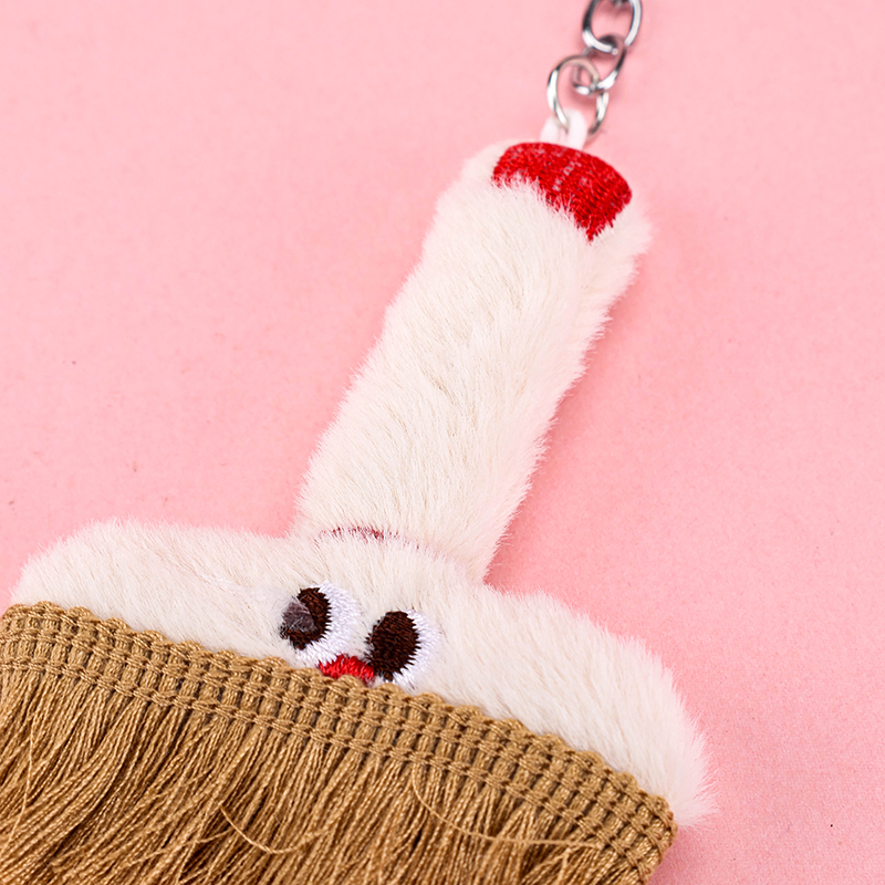 Plush Cartoon Broom Bag Charm
