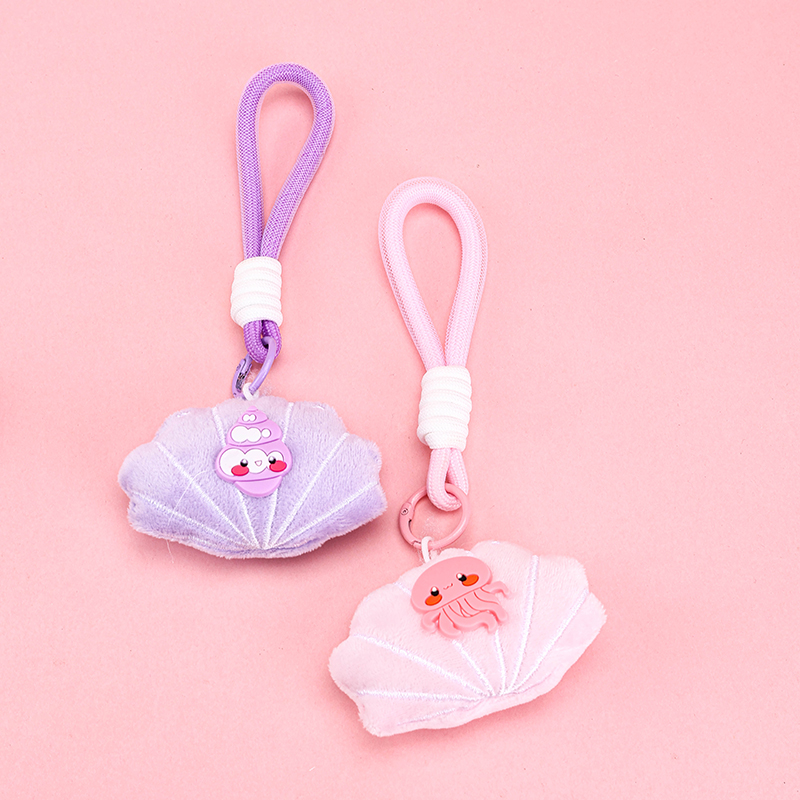 Ocean Shell Plush Bag Charm