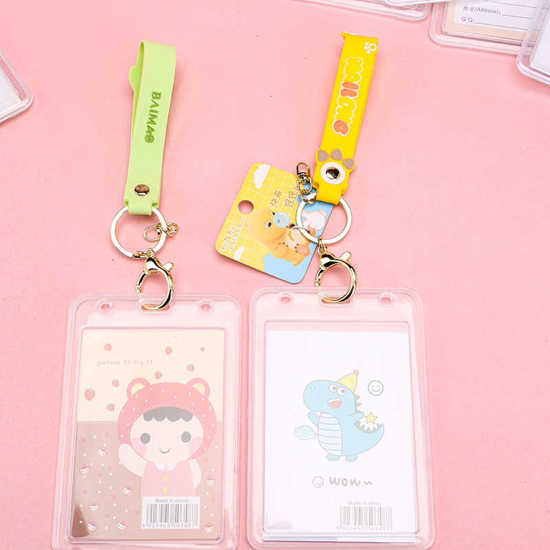 Large Cartoon Soft Rubber Rope Card Holder