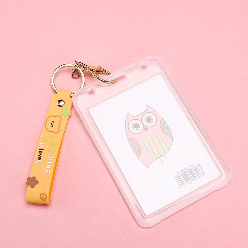 Large Cartoon Soft Rubber Rope Card Holder