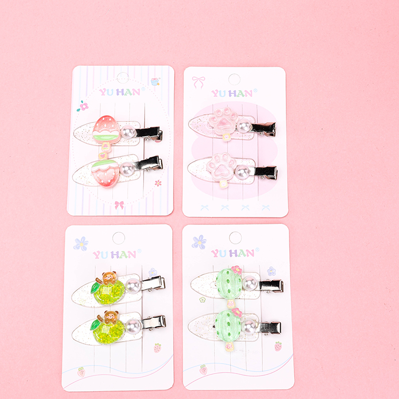 Jelly Color Pearl Duck Hair Clip Plastic 4010402942