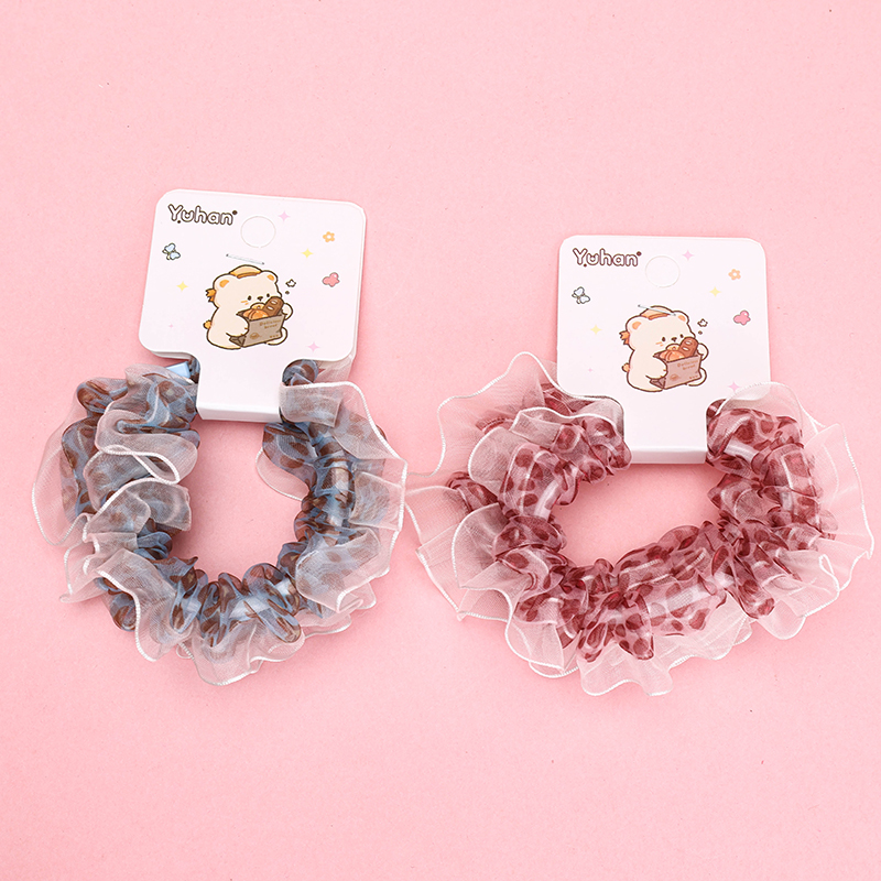 Leopard Fabric Scrunchie