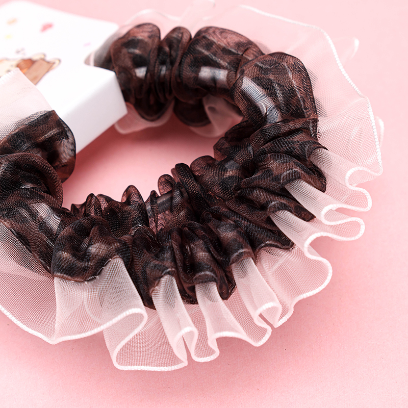 Leopard Fabric Scrunchie