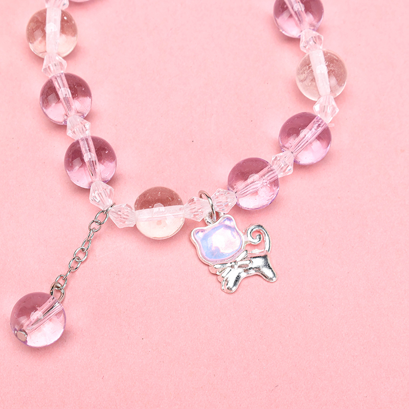 Colorful Cat Pendant Bracelet