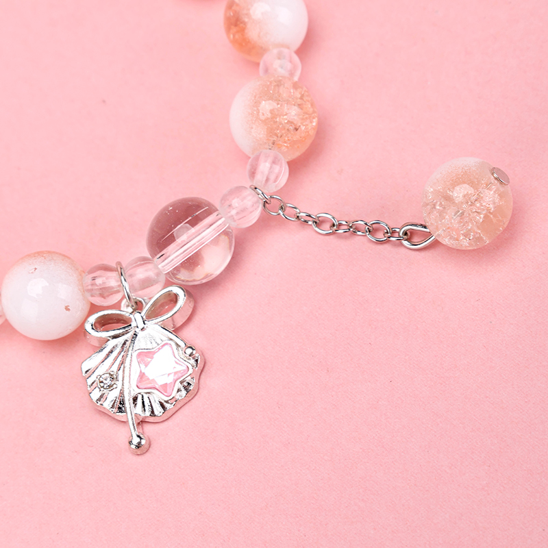 Ice Crack Milk Cap Bow Bracelet Glass 4021001326
