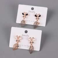 MZQ蜜蜂树叶耳钉 2