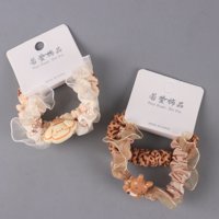 RX奶咖卡通纱花边肠圈 2