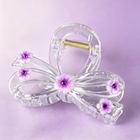 TY粘花蝴蝶结透明中爪 5