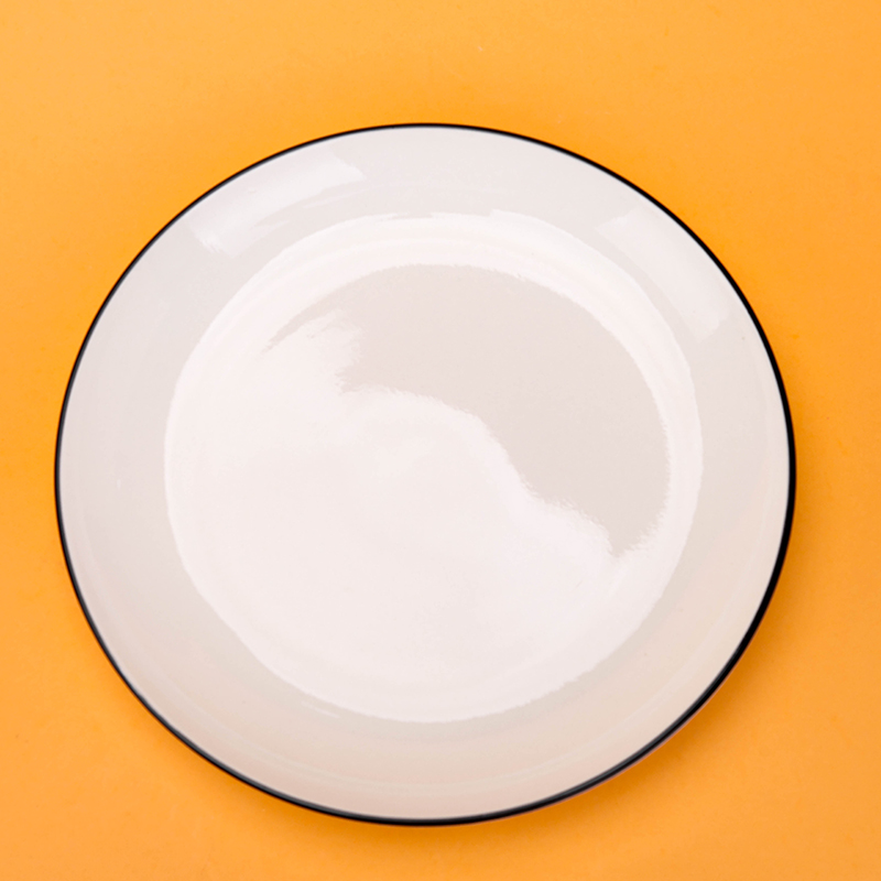 9 Inch Black Line Ceramic Plate