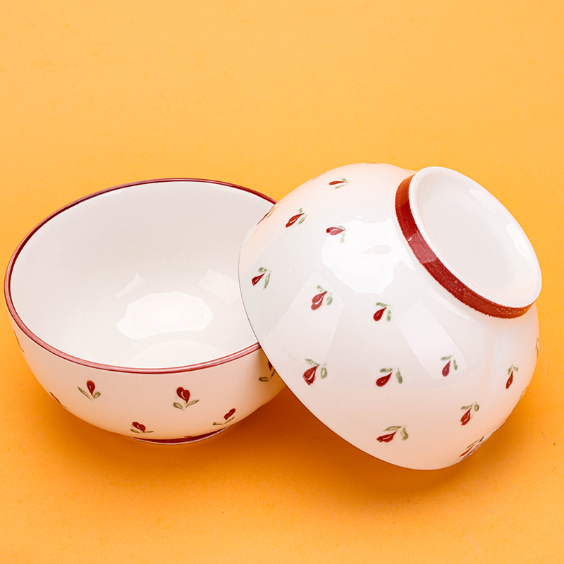 Mingxin 5.2 Inch Ruyi Ceramic Bowl Huaxiaoyu