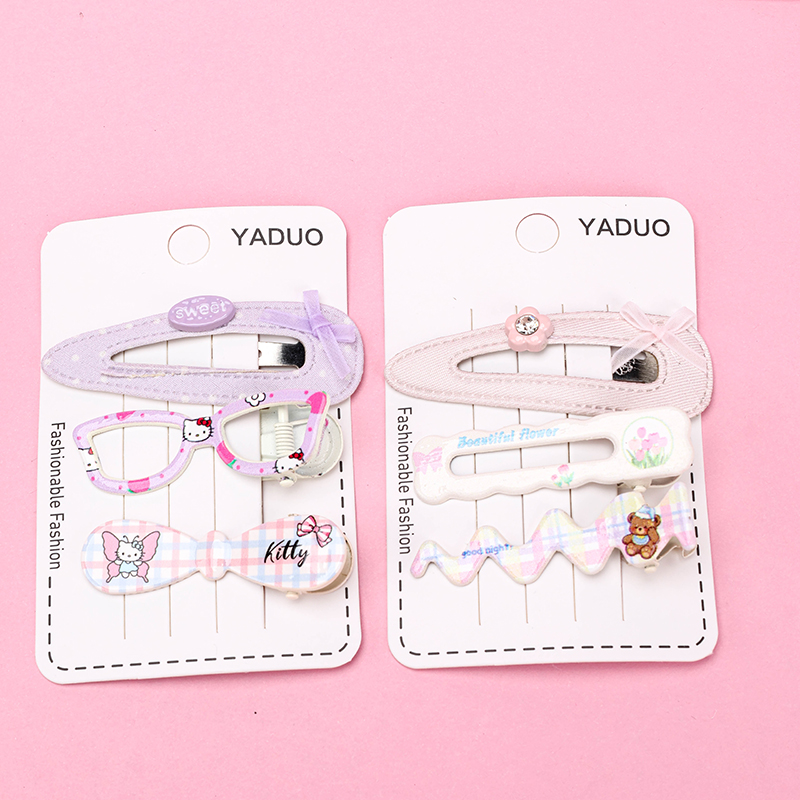 Printed Duckbill Hair Clip Set