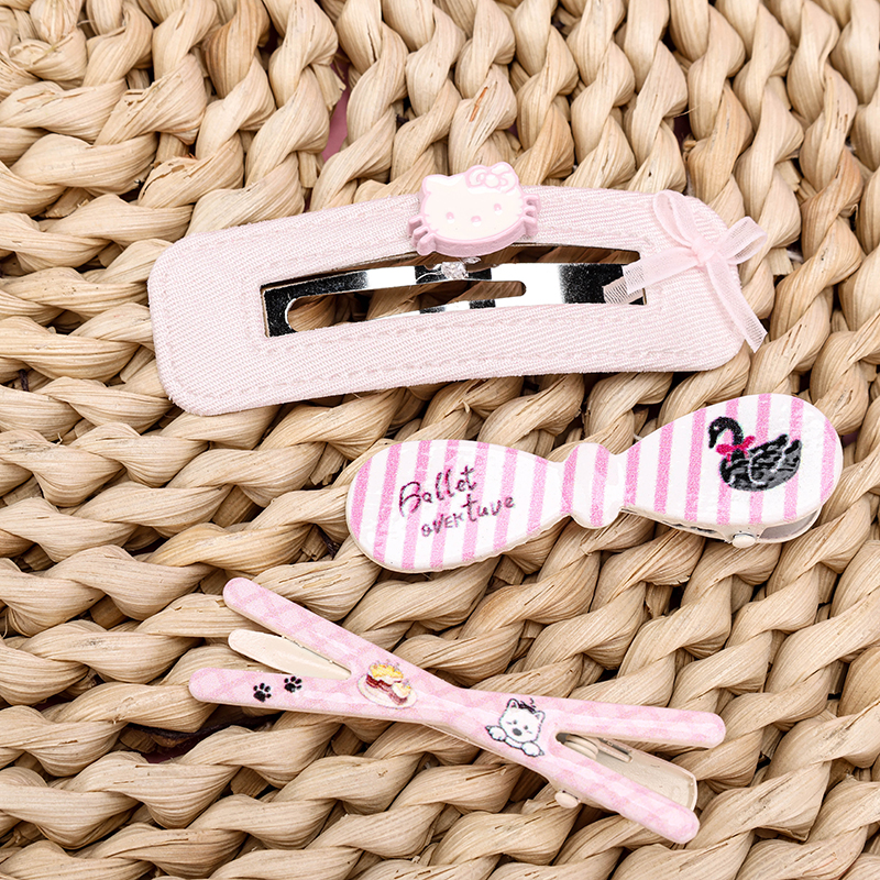 Printed Duckbill Hair Clip Set