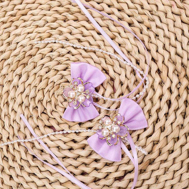 Pearl Ribbon Duckbill Hair Clip
