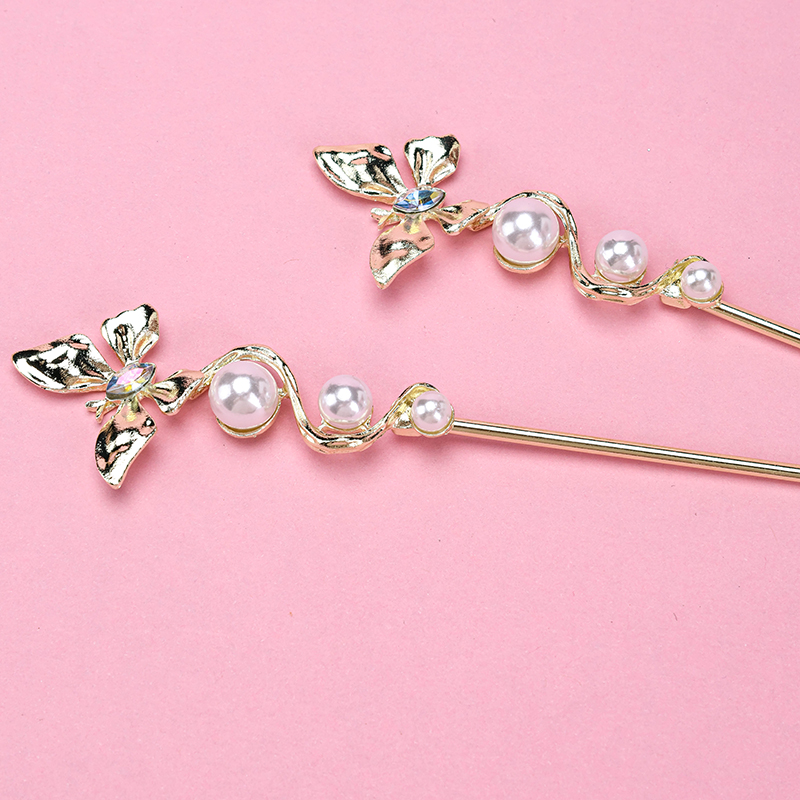 Pearl Zircon Hair Clip