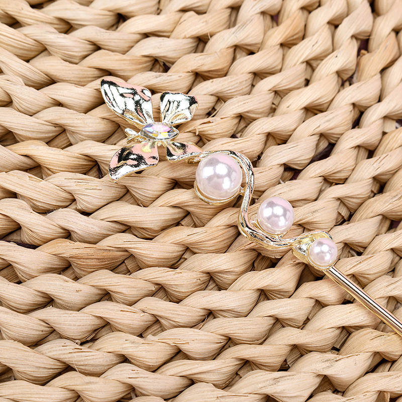 Pearl Zircon Hair Clip
