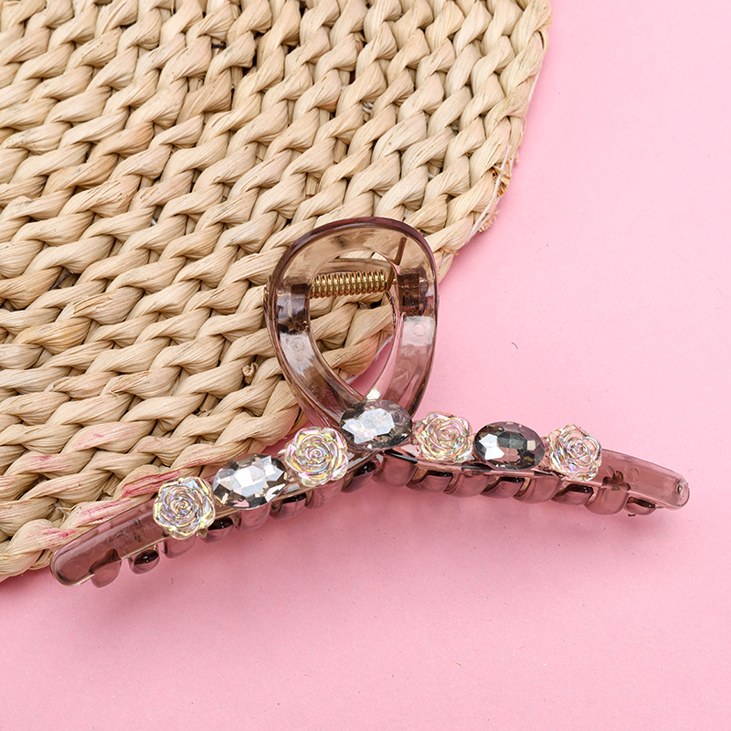 13 cm Double-sided Flower Rhinestone Large Hair Claw Clip GPPS Code 4011801360