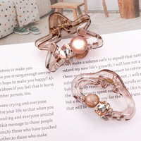 Boxed Pearl Crystal Accessory Small Hair Claw Clip PS