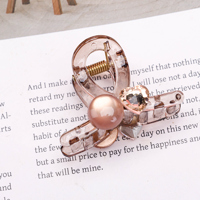 Boxed Pearl Crystal Accessory Small Hair Claw Clip PS