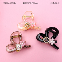 Flower Zircon Medium Hair Claw Clip