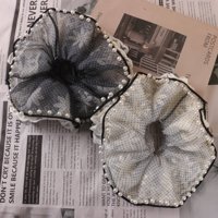 DM蕾丝波点网纱珍珠边大肠圈（颜色随机） 3