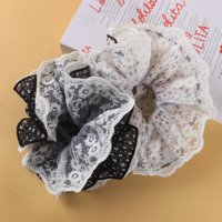 DM勾花蕾丝印花薄纱大肠圈（颜色随机） 5