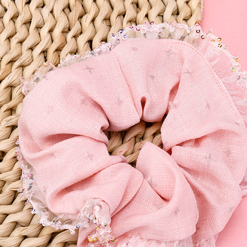 Sequin Lace Fabric Scrunchie 4012102093