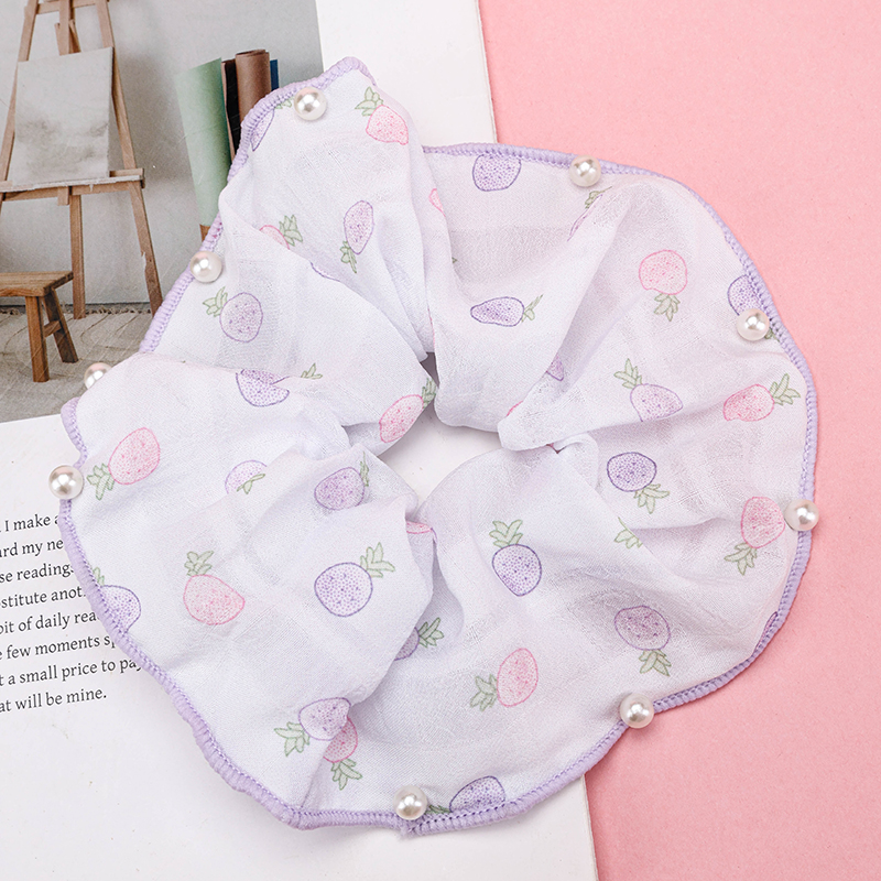 New Beaded Overlock Polyester Scrunchie 4012102100