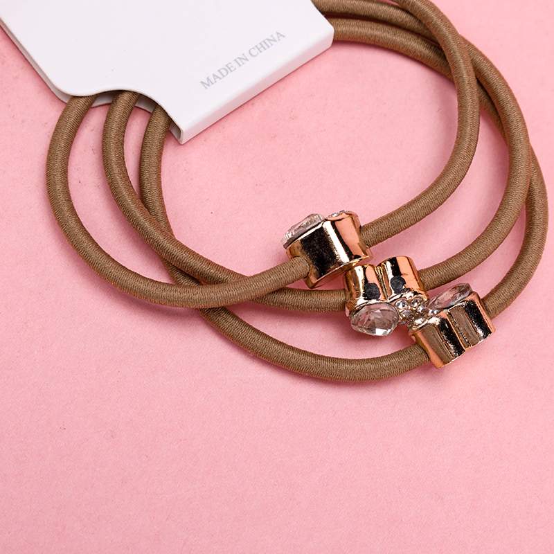 Milky Tea Zircon Hair Ties