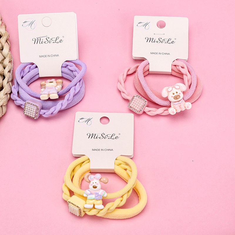 Square Bead Cartoon Hair Ties