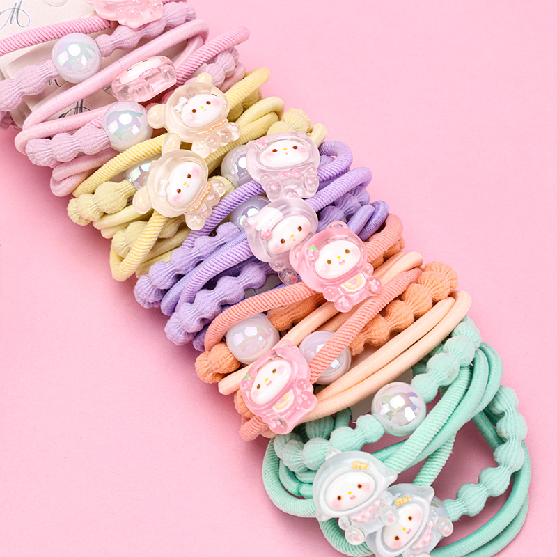 Cartoon Pearl Hair Tie Set