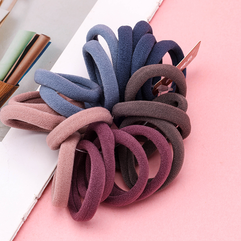 Deep Color Cotton Hair Ties