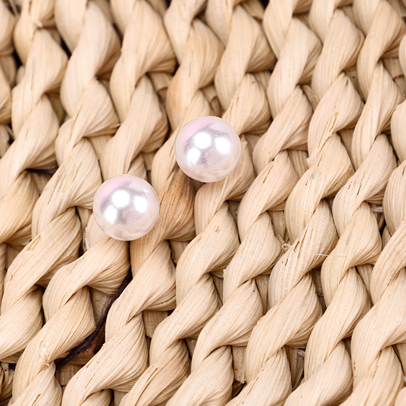 12 Pair Pearl Rhinestone Ear Studs