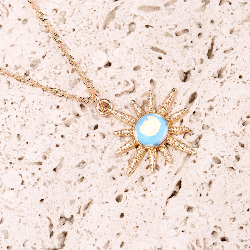 Vintage Baroque Sun Necklace