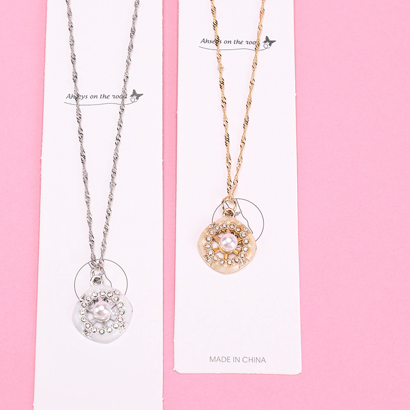 Alloy Rhinestone Pearl Necklace 4020500996