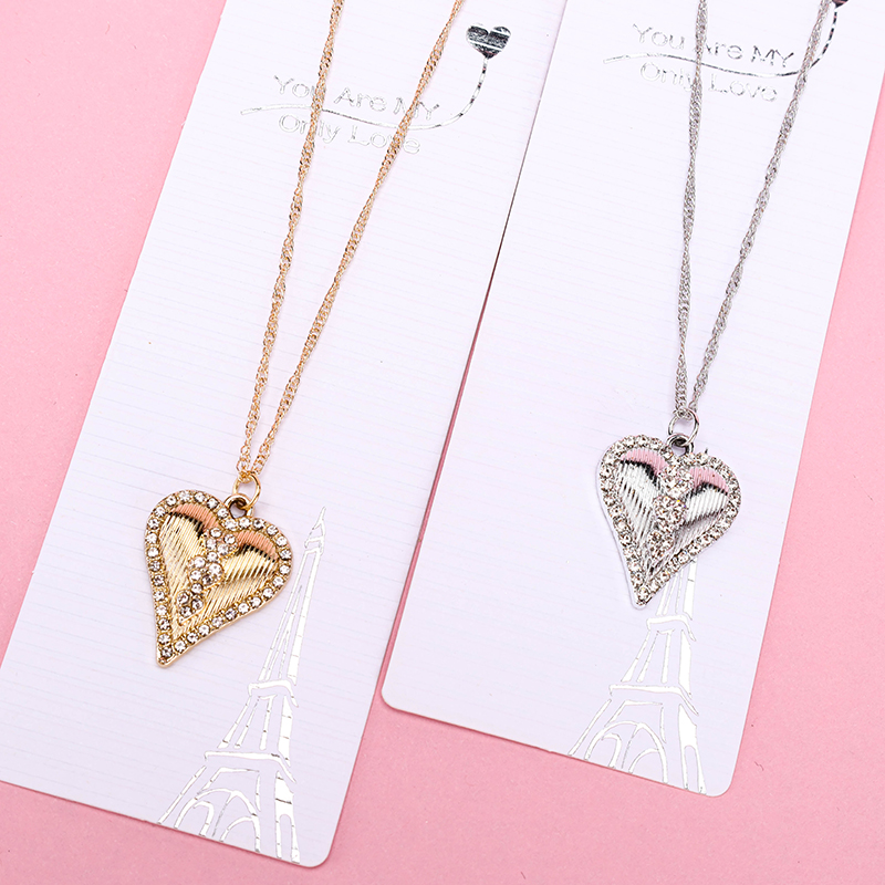 Rhinestone Heart Necklace