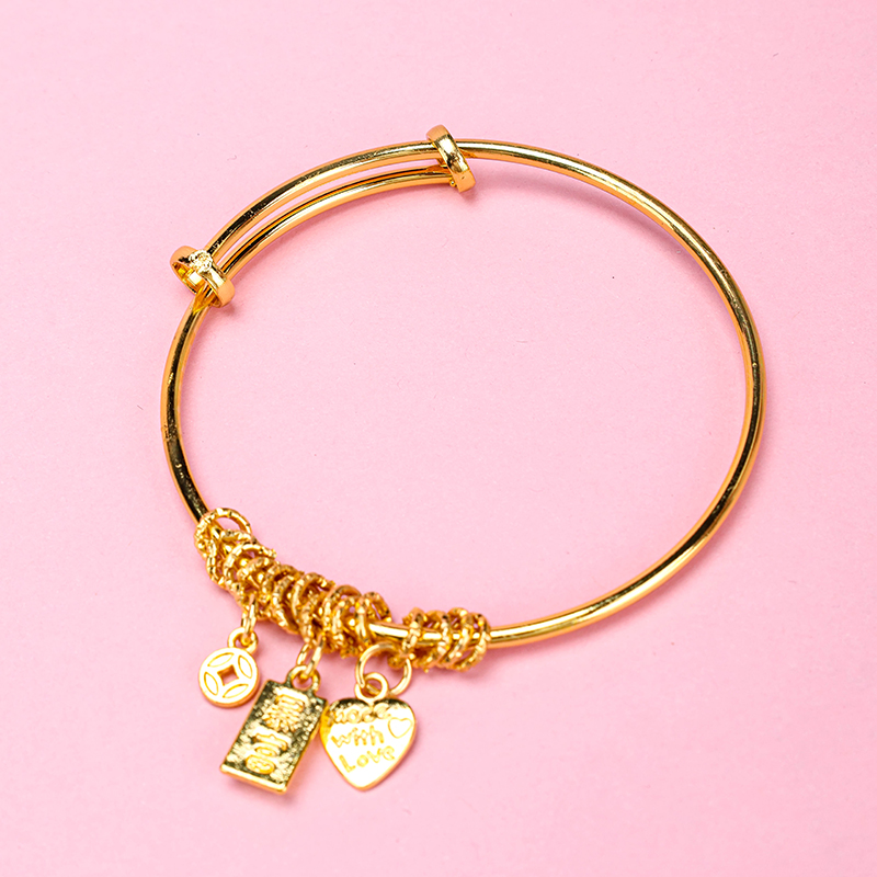 Gold Wrapped Accessory Sliding Bangle Alloy 4021100249