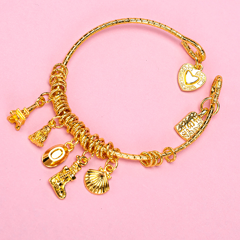 Gold Ancient Wrapped Open Bangle Alloy 4021100250