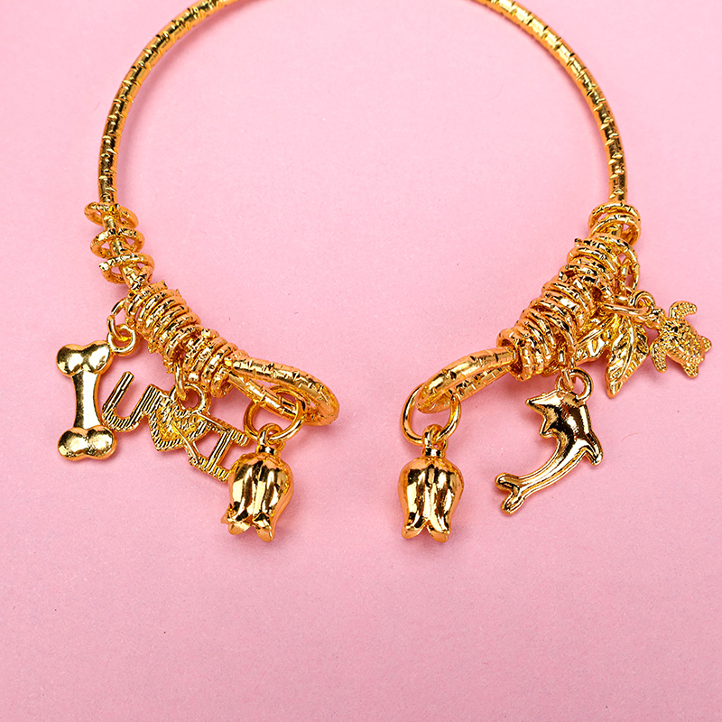 Gold Ancient Wrapped Open Bangle Alloy 4021100250