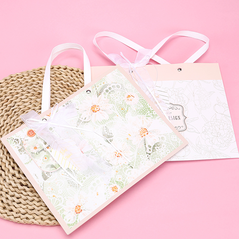 HZ270 Rivet Ribbon Horizontal Medium Gift Bag